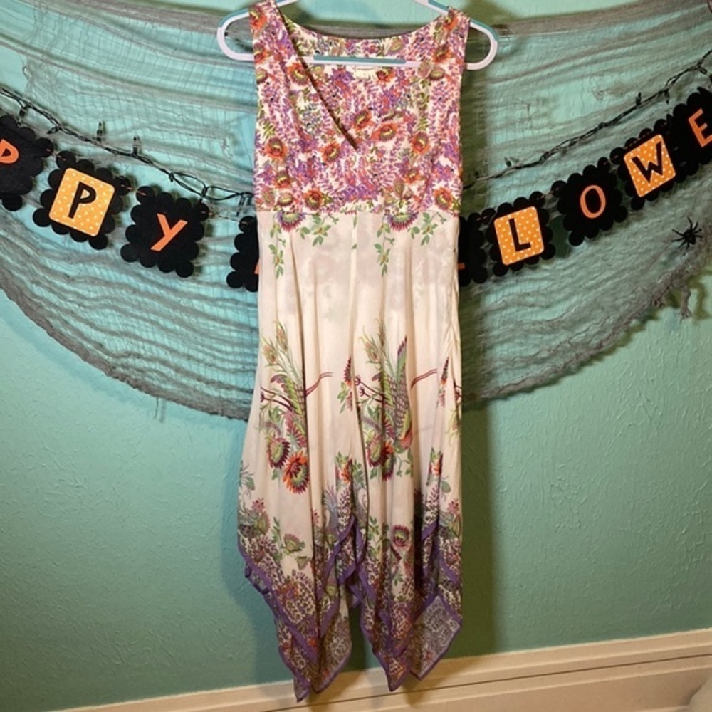 Anthropologie Analise Crane Bird Dress - Picture 2 of 10